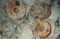 4 Panzerminen, gefunden am bösen Steig/Walchensee